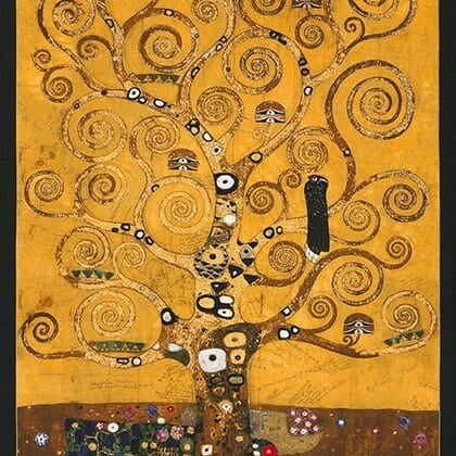 Gustav Klimt - Tree of Life - Gold - Robert Kaufman - Quilting Cotton Panel - G1220003