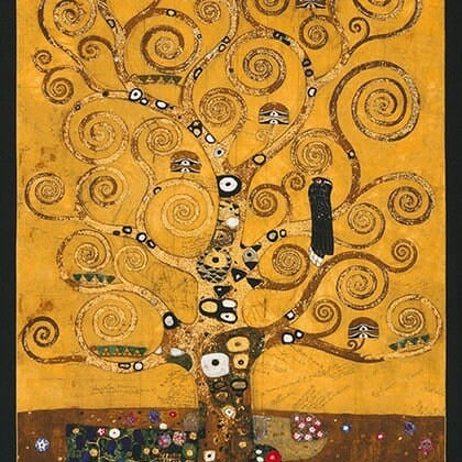 Gustav Klimt - Tree of Life - Gold - Robert Kaufman - Quilting Cotton Panel - G1220003