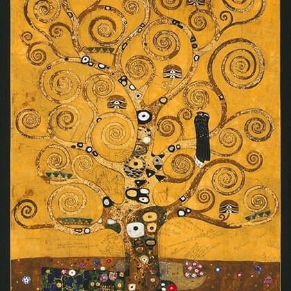 Gustav Klimt - Tree of Life - Gold - Robert Kaufman - Quilting Cotton Panel - G1220003