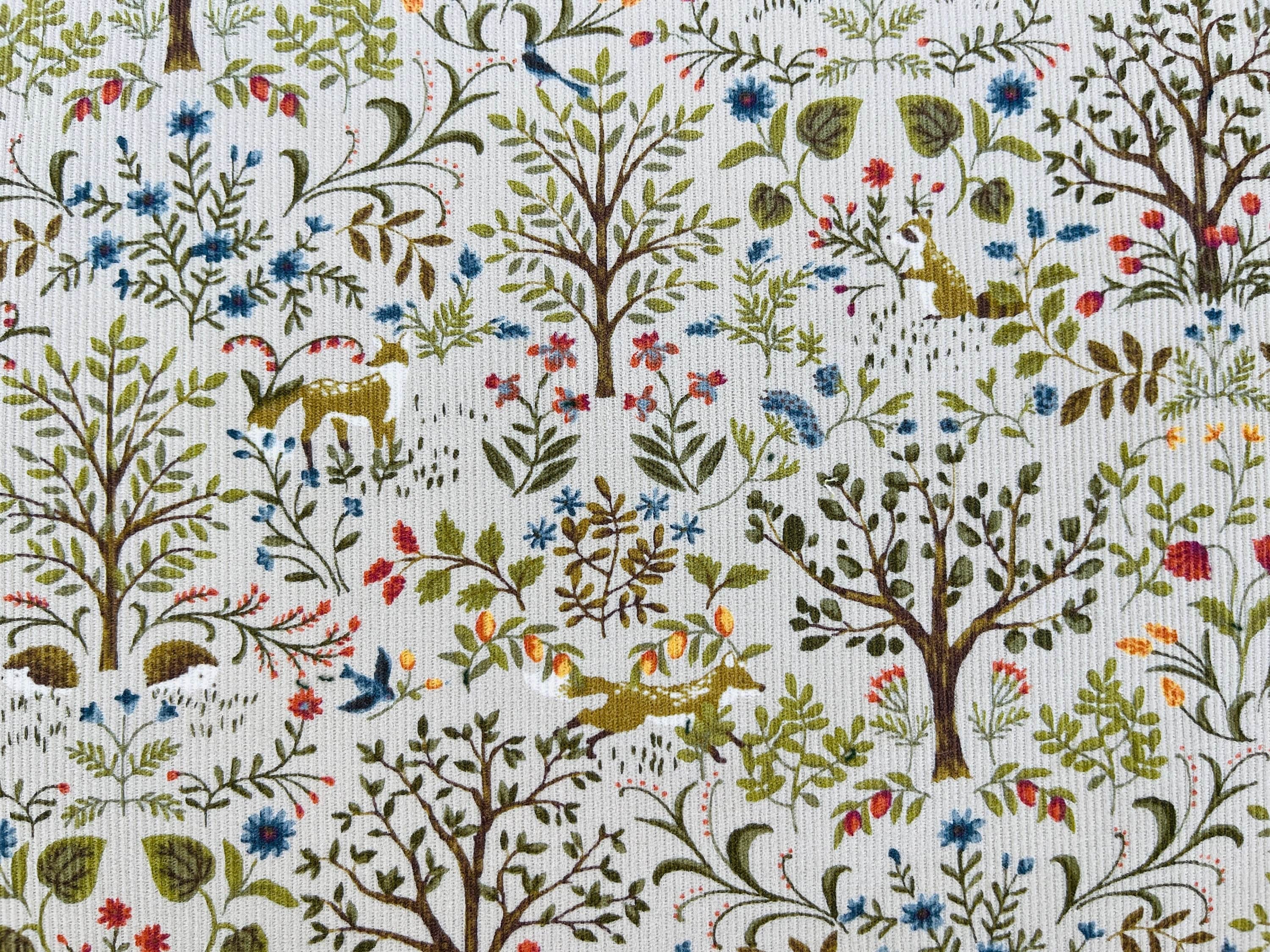 Fox - Fox Fabric - Japanese Fabric - Tan - Cotton Corduroy - Cord - 7023-1740