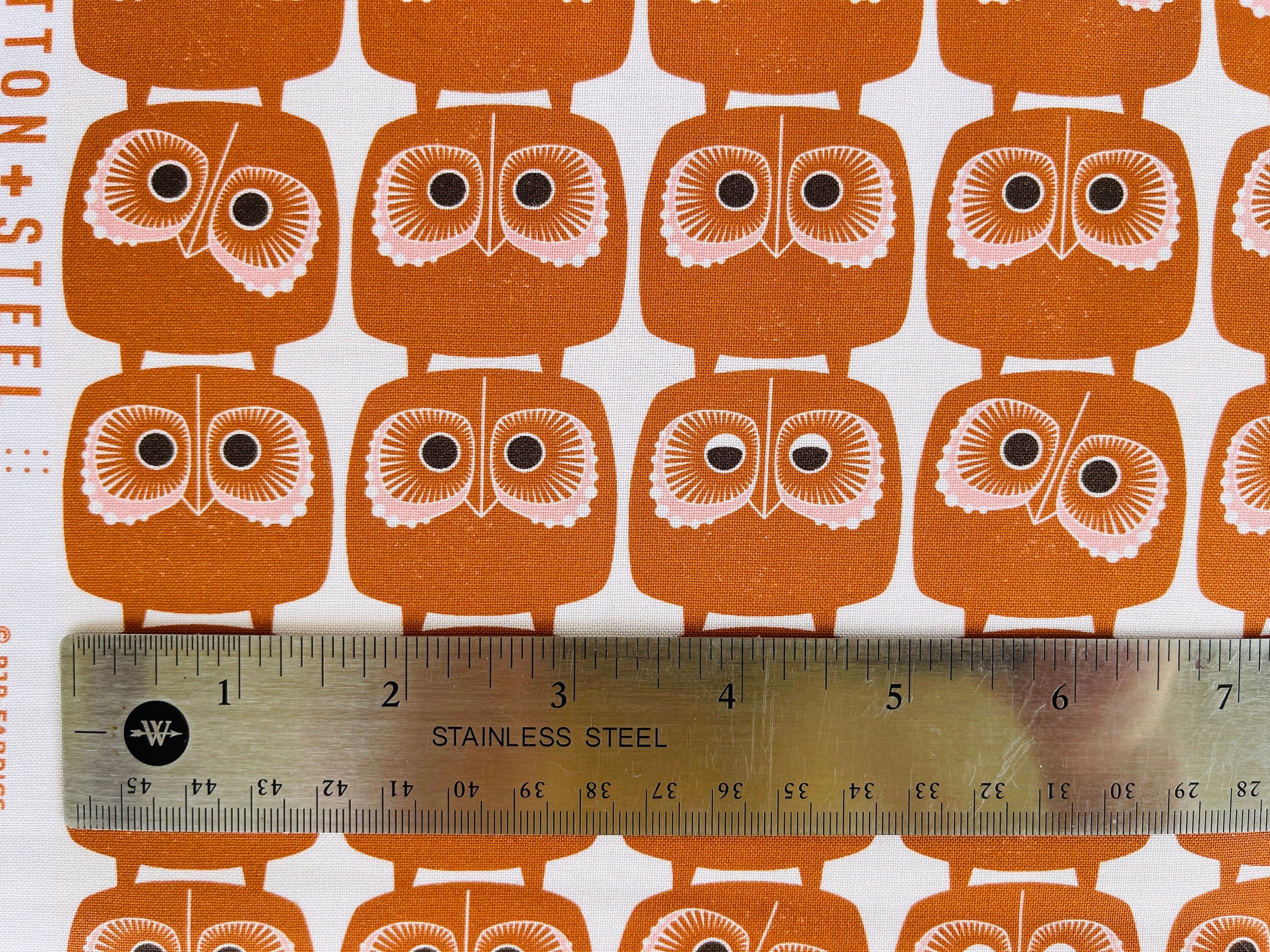 Sweet Floral Scent-Nosey Owl-Copper Fabric-Loes Van Oosten-Cotton+Steel-LV801-CO2