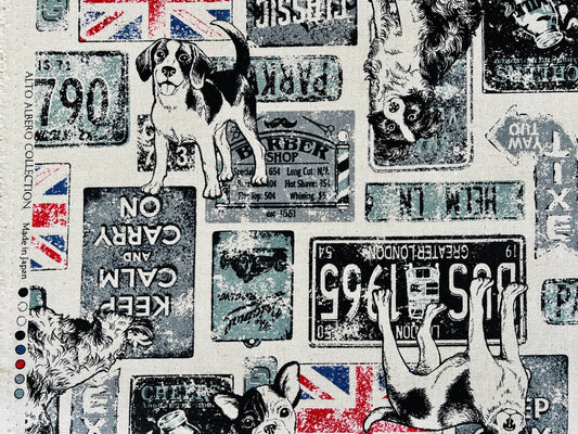 Dog - Dog Cotton Fabric - Westex - Japanese Sheeting Fabric - 50200-A