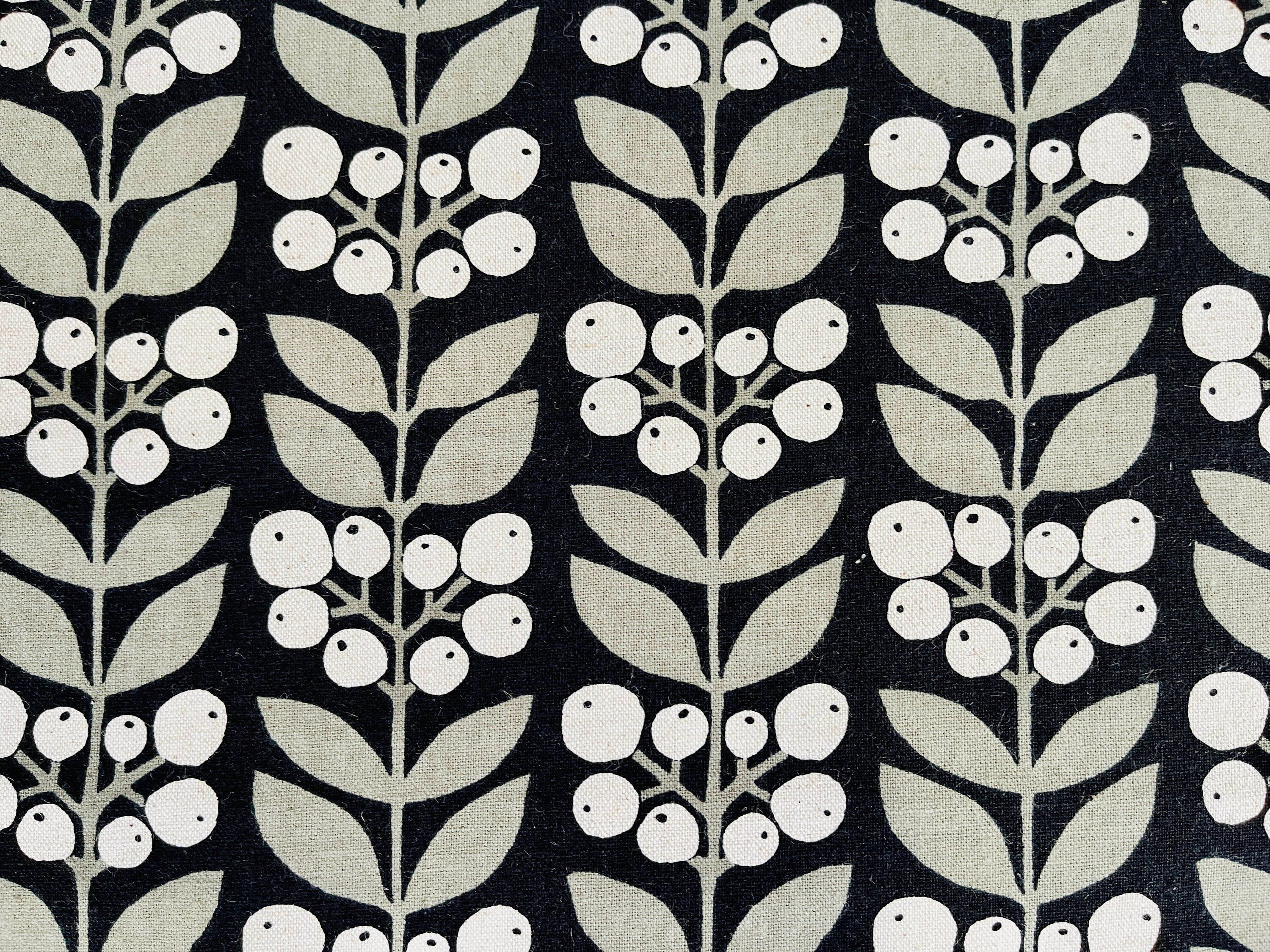 Plant - Plants Fabric - Robert Kaufman - Japanese Textile - Printed Canvas